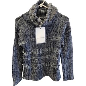 AG Quad Turtleneck Navy Sweater NEW Womens Cotton Wool Blend